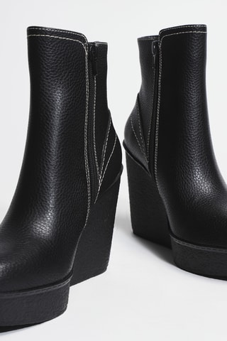 Bottines en cuir Rania 03 - Noir