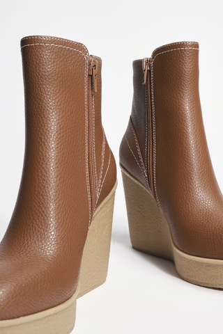 Bottines en cuir Rania 03 - Marron