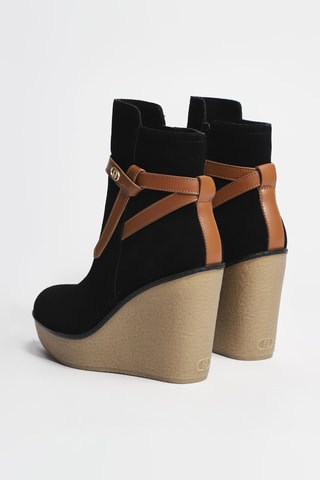 Bottines en cuir Rania 04 - Noir