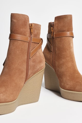 Bottines en cuir Rania 04 - Marron