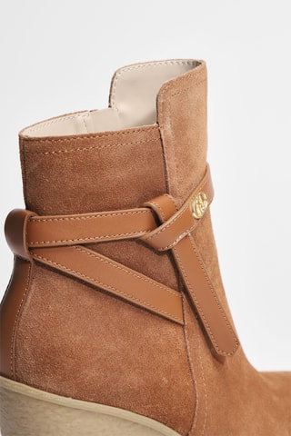 Bottines en cuir Rania 04 - Marron