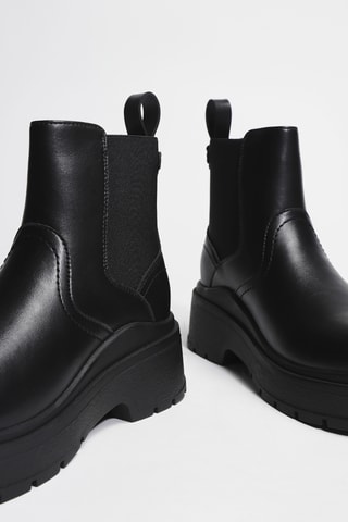 Bottines en cuir Andrea 01 - Noir