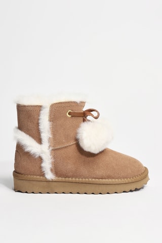 Bottines fourrées en cuir Jil 05 - Marron