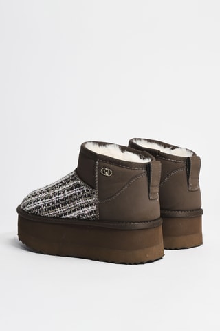 Bottines fourrées en cuir Jane 01 - Marron