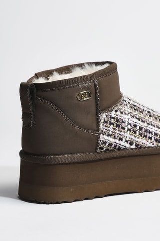 Bottines fourrées en cuir Jane 01 - Marron
