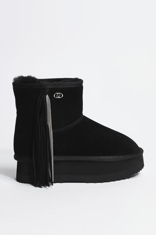 Bottines fourrées en cuir Jane 09 - Noir
