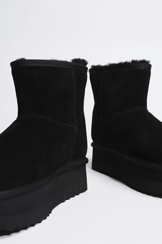 Bottines fourrées en cuir Jane 09 - Noir