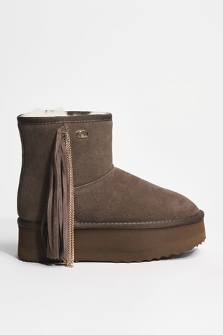 Bottines fourrées en cuir Jane 09 - Marron