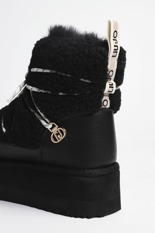 Bottines fourrées en cuir Jane 07 - Noir