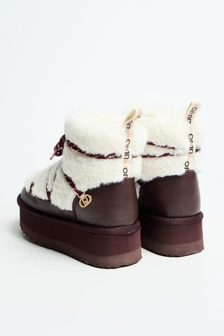 Bottines fourrées en cuir Jane 07 - Blanc