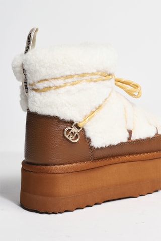 Bottines fourrées en cuir Jane 07 - Blanc