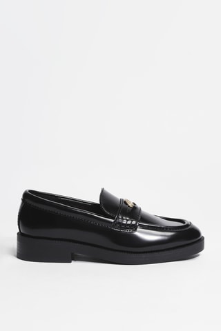 Mocassins en cuir box Preppy 01 - Noir