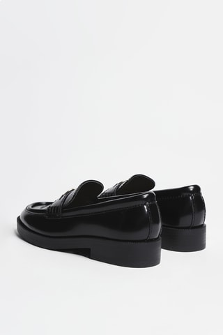 Mocassins en cuir box Preppy 01 - Noir