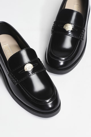 Mocassins en cuir box Preppy 01 - Noir