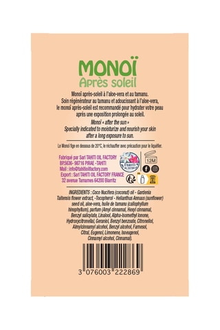 Aceite hidratante Monoï Aftersun Monoï de Tahití - 120 ml