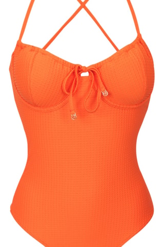 Maillot 1 pièce Dots Orange - Orange