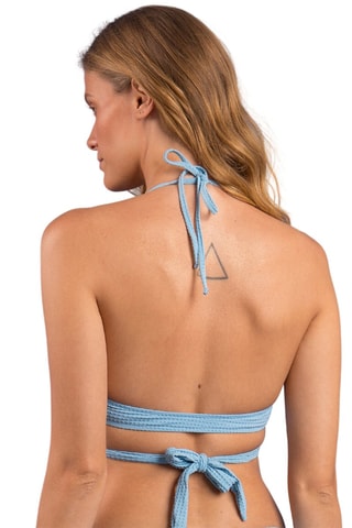 Haut de maillot triangle croisé Kate - Bleu