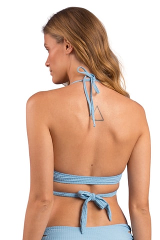 Haut de maillot triangle croisé Kate - Bleu