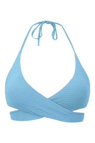 Haut de maillot triangle croisé Kate - Bleu