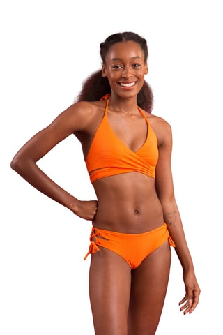Haut de maillot triangle croisé Kate - Orange