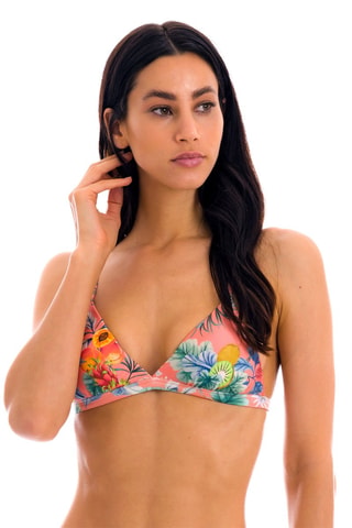 Sujetador de bikini Frutti - Rosa y azul