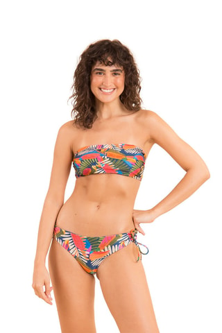 Sujetador de bikini Jungle - Azul cobalto y verde oliva