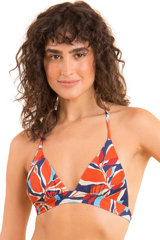 Sujetador de bikini Leaves - Azul marino