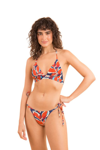 Sujetador de bikini Leaves - Azul marino