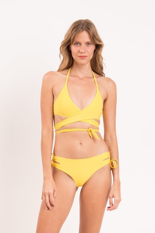 Haut de maillot triangle croisé Amarelo Summer - Jaune