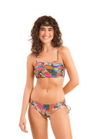 Braga de bikini Jungle - Azul cobalto y verde oliva