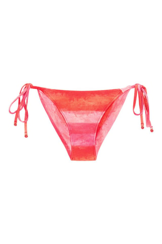Braga de bikini Cheeky-Tie - Rojo y rosa