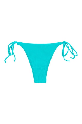 Bas de maillot tanga à liens Ibiza - Turquoise