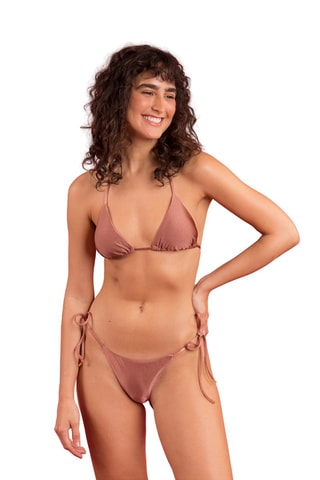 Braga de bikini Cheeky-Tie - Marrón