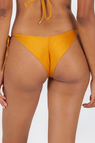 Bas de maillot tanga à liens Damasco - Jaune