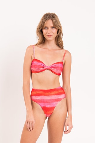 Braga de bikini de talle alto Cher - Rojo