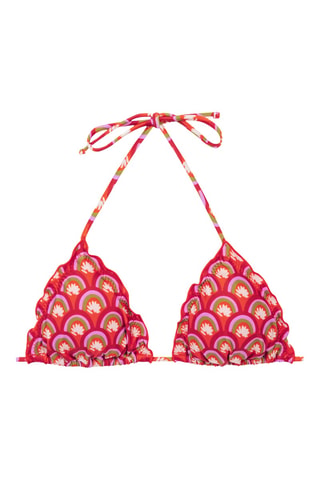 Sujetador de bikini Floral - Rojo