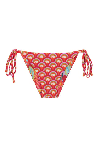 Bas de maillot réversible Floral - Rouge