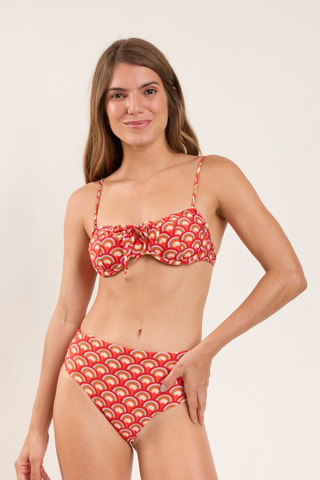Haut de maillot Floral - Rouge