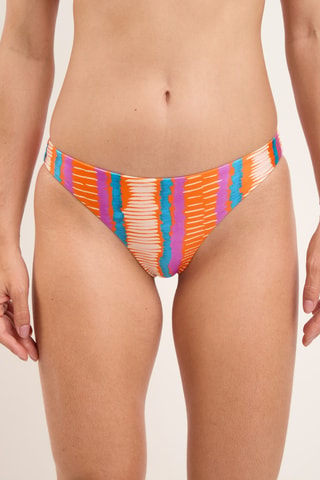 Braga de bikini Stripes - Naranja y violeta