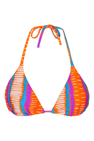 Sujetador de bikini Stripes - Naranja y violeta