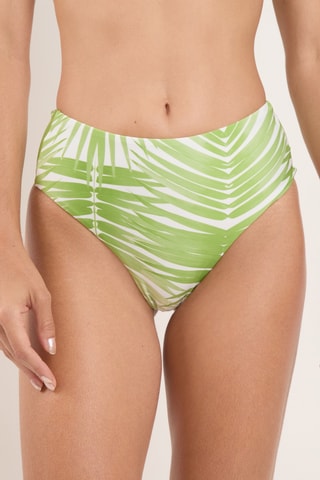 Braga de bikini de talle alto Palms - Verde agua