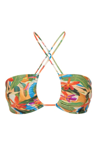 Haut de maillot Tropical - Vert et orange