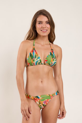 Haut de maillot Tropical - Vert et orange
