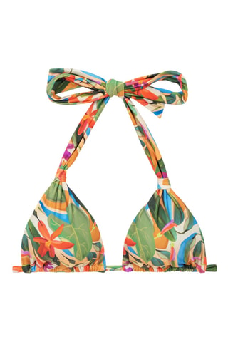 Haut de maillot Tropical - Vert et orange