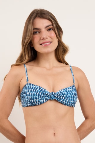 Sujetador de bikini Chuva - Azul cobalto y celeste