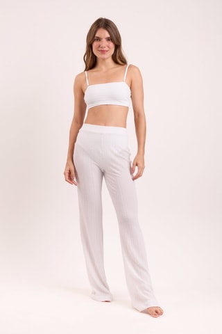 Pantalón de playa de tiro alto Memphis - Blanco