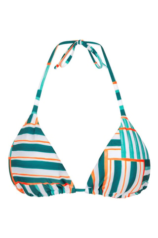 Sujetador de bikini Bartel - Verde oscuro y blanco