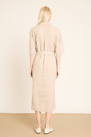 Abito a camicia in lino - Grigio