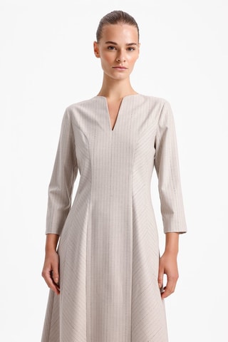Abito a trapezio - Marrone e beige
