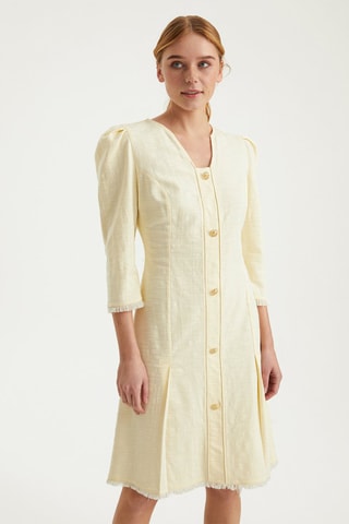 Abito taglio dritto - Beige chiaro